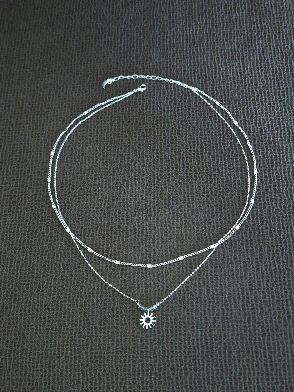 Luna🌙 Norte Double✌️ Silver🤍 Necklace